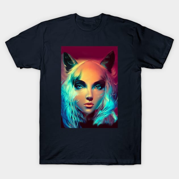 Cougar woman T-Shirt by Nobiya